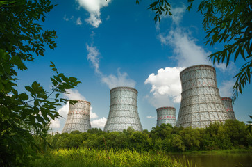 cooling tower of a nuclear power plant