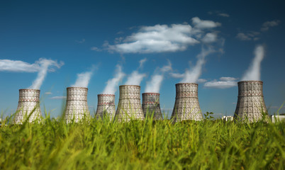cooling tower of a nuclear power plant
