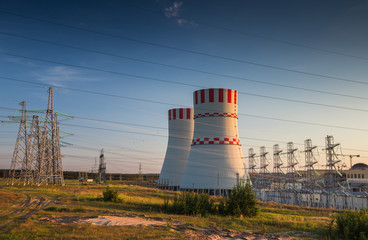 cooling tower of a nuclear power plant
