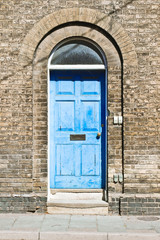 Blue front door