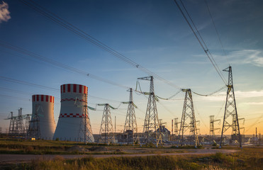 cooling tower of a nuclear power plant