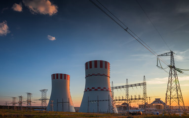 cooling tower of a nuclear power plant