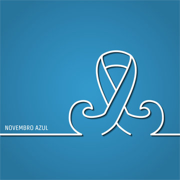 Novembro Azul Ribbon