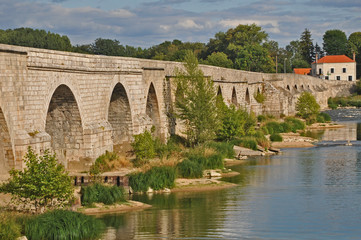 Fototapeta na wymiar Beaugency, ponte sulla Loira - Loira, Francia