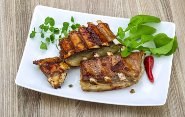 Grilled lamb ribs