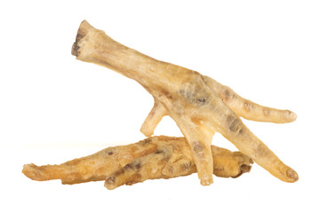 Pile of chicken feet dog food