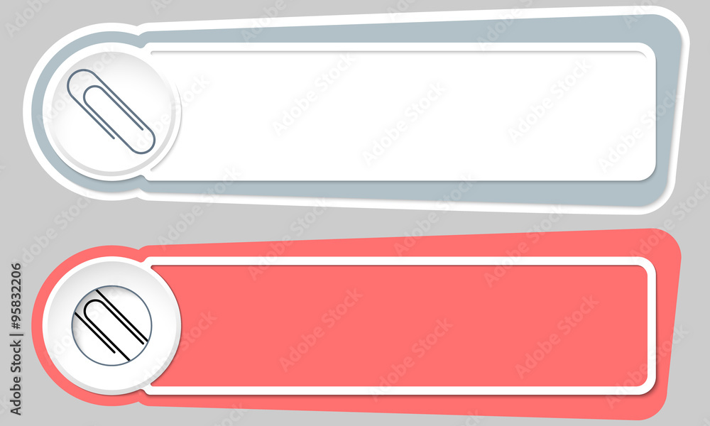 Aufkleber abstract buttons for your text and paper clip