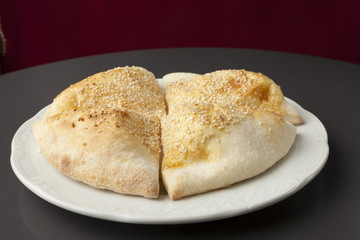 pizza bread with sussame