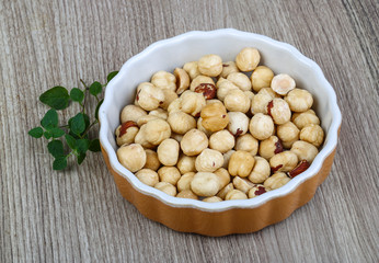 Hazelnuts in the bowl