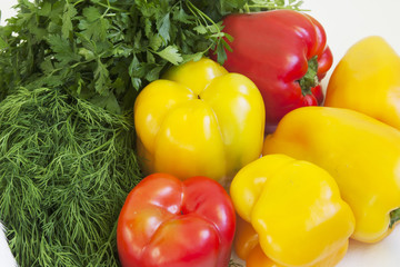 peppers, parsley and dill
