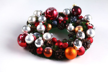 Advent Christmas wreath on door decoration