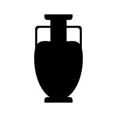 Ancient vase on white.