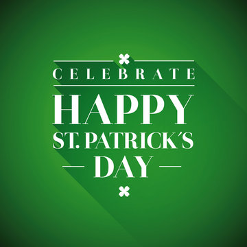Saint Patrick's Day Typographical background