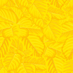 Beautiful seamless background with yellow leaves.