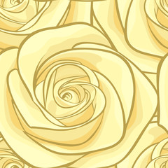 beautiful seamless background with yellow roses.