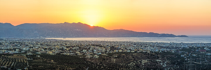 Heraklion, Crete, Greece, Europe at sunset