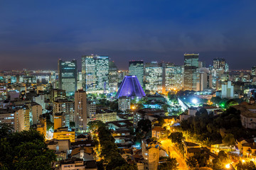 Panorama view of Rio de Janeiro downtown