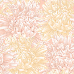 Beautiful seamless background with aster.