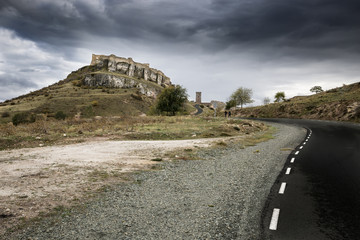Fototapeta na wymiar ancient castle of Atienza town, Guadalajara, Spain