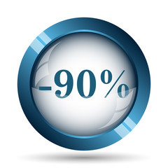 90 percent discount icon