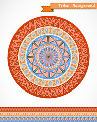 Greeting card with tribal ornament.