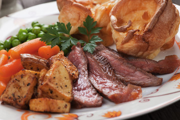 Sunday roast with yorkshire pudding