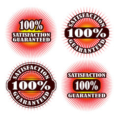 Lifetime Warranty Satisfaction Guaranteed is an illustration or graphic of four guarantee and warranty labels or emblems.