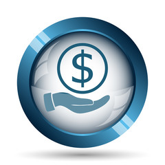 Money in hand icon