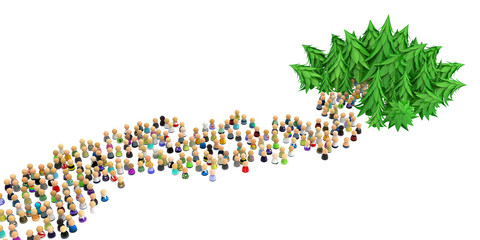 Cartoon Crowd, Forest Way