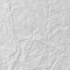 Crumpled white paper background