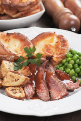 Sunday roast with yorkshire pudding