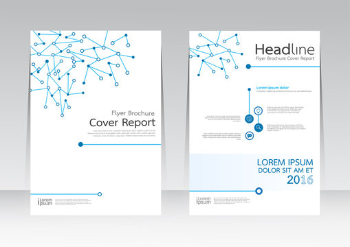 Vector design technology business for Cover Report Annual Brochure Flyer Poster in A4 size