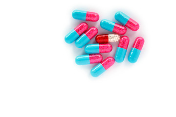 pills isolated on white background