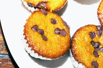 Muffins With Chocolate Piece