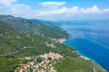 Aerial view on the bay Italy