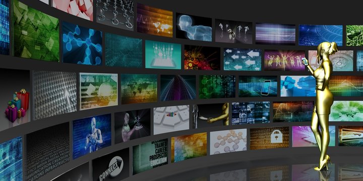 Images Forming a TV Monitor Concept
