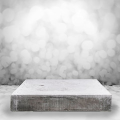 Empty concrete table top on grunge concrete background, Template mock up for display of your product.
