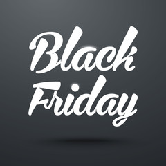 Obraz premium Black Friday Calligraphic Poster. Vector Banner with lettering