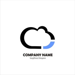 Cloud logo icon vector