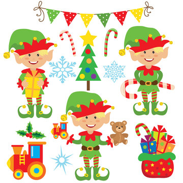 Christmas Elf Vector Illustration
