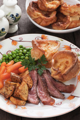 Sunday roast with yorkshire pudding