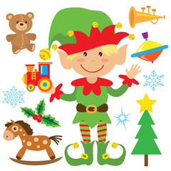 Christmas elf vector illustration
