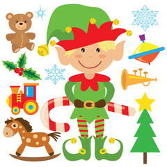 Christmas elf vector illustration
