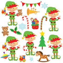 Christmas elf vector illustration
