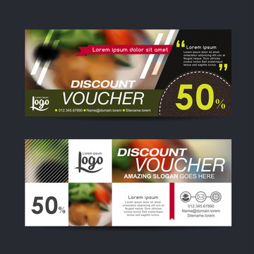 discount voucher template with clean and modern pattern and You can put pictures related businesses.Vector illustration