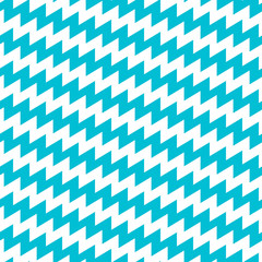 Fototapeta na wymiar Turquoise and white diagonal chevron seamless pattern