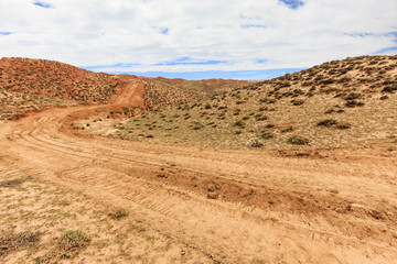 landscape of red sandstone