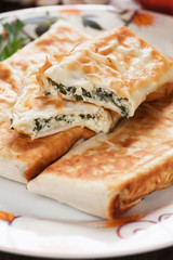 Borek with chard and cheese filling