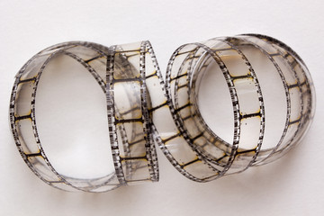 Film on a white background