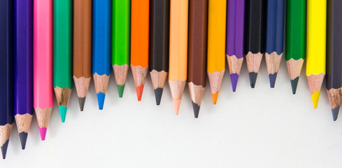 close up color pencils
